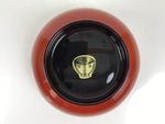 Japanese Natural Lacquered Wooden Rice Bowl Owan Vtg Wajima Nuri Red Black LB142