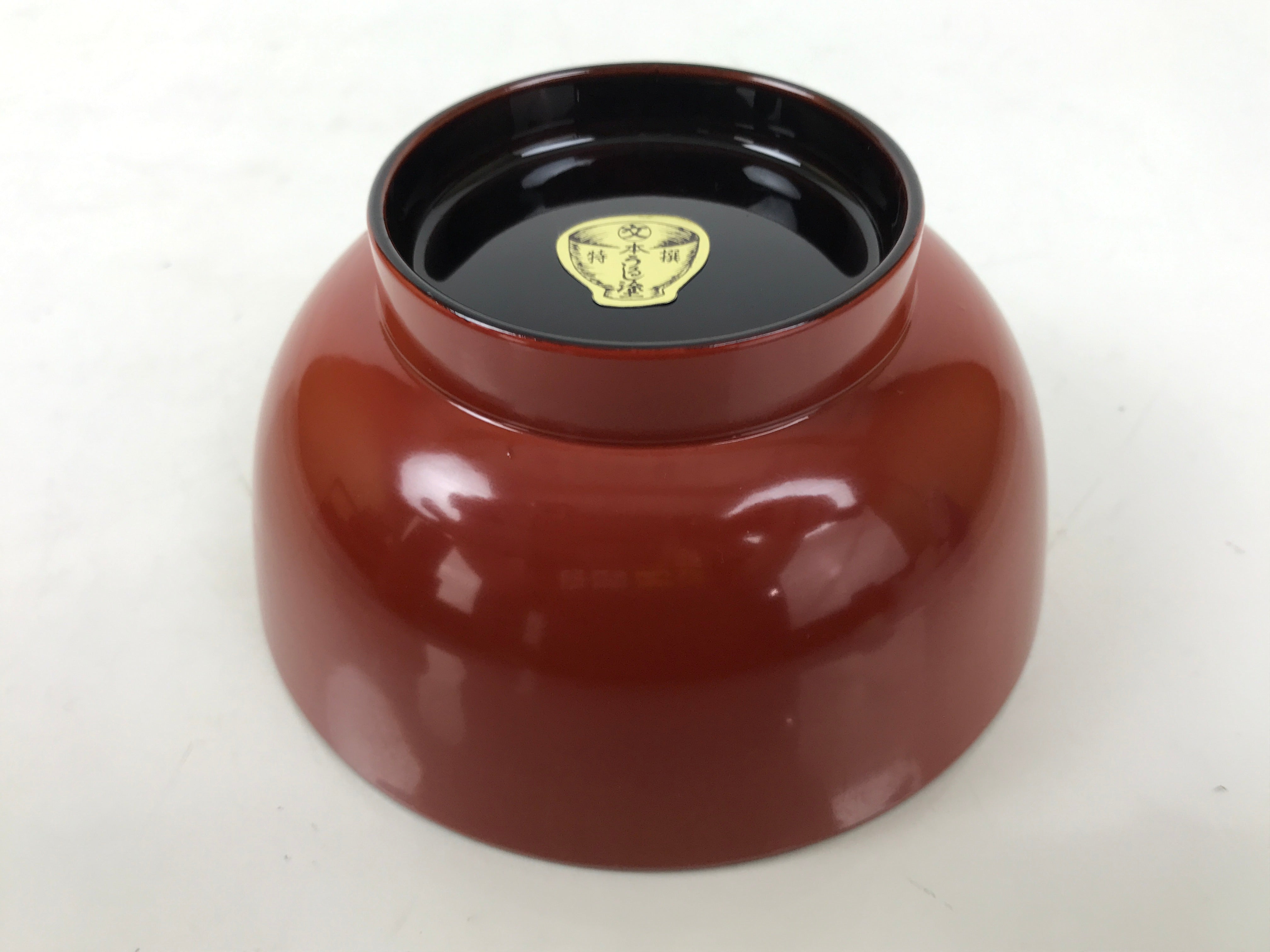Japanese Natural Lacquered Wooden Rice Bowl Owan Vtg Wajima Nuri Red Black LB142