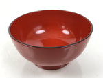 Japanese Natural Lacquered Wooden Rice Bowl Owan Vtg Wajima Nuri Red Black LB143