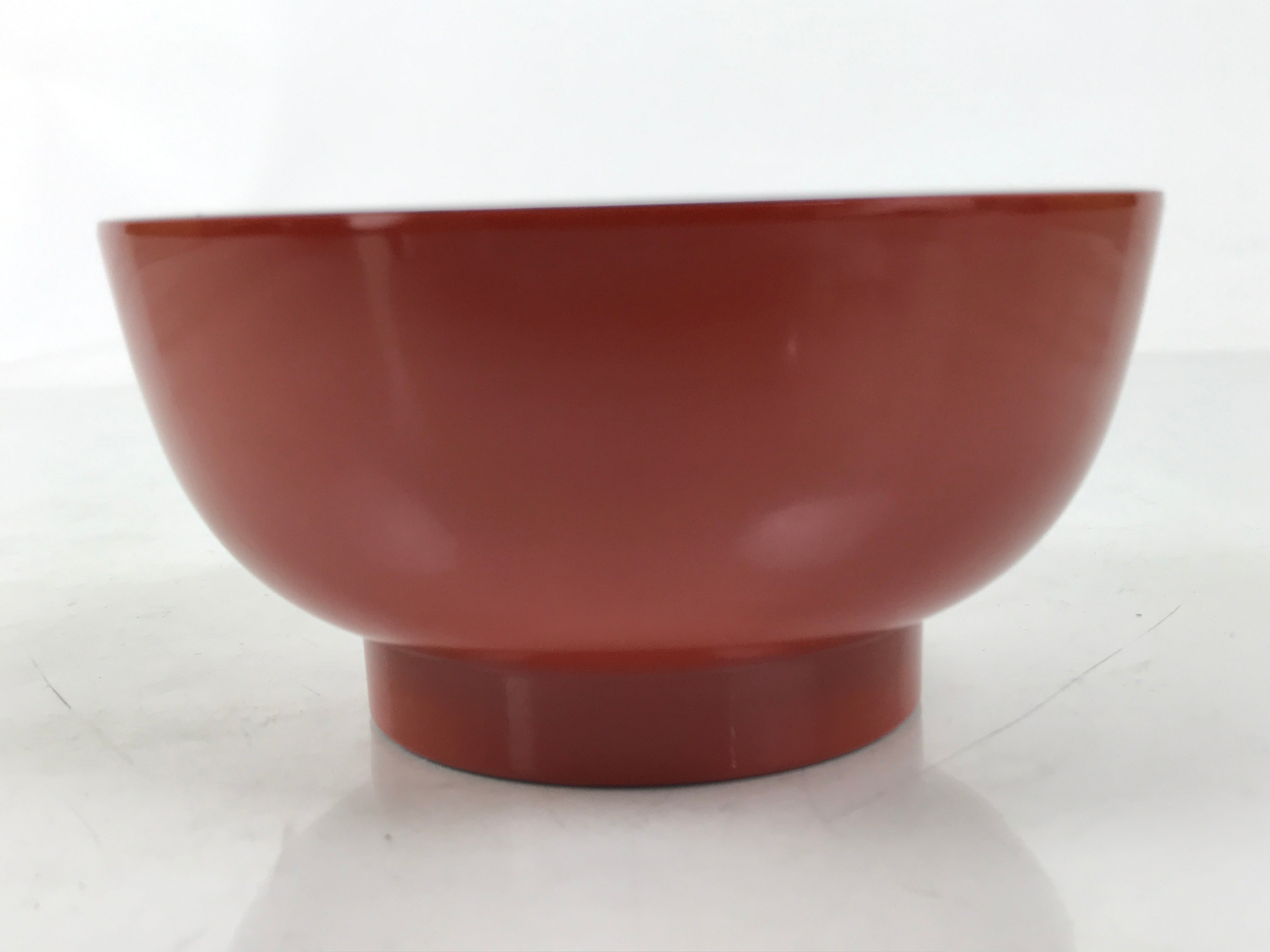 Japanese Natural Lacquered Wooden Rice Bowl Owan Vtg Wajima Nuri Red Black LB143