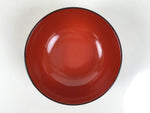 Japanese Natural Lacquered Wooden Rice Bowl Owan Vtg Wajima Nuri Red Black LB143