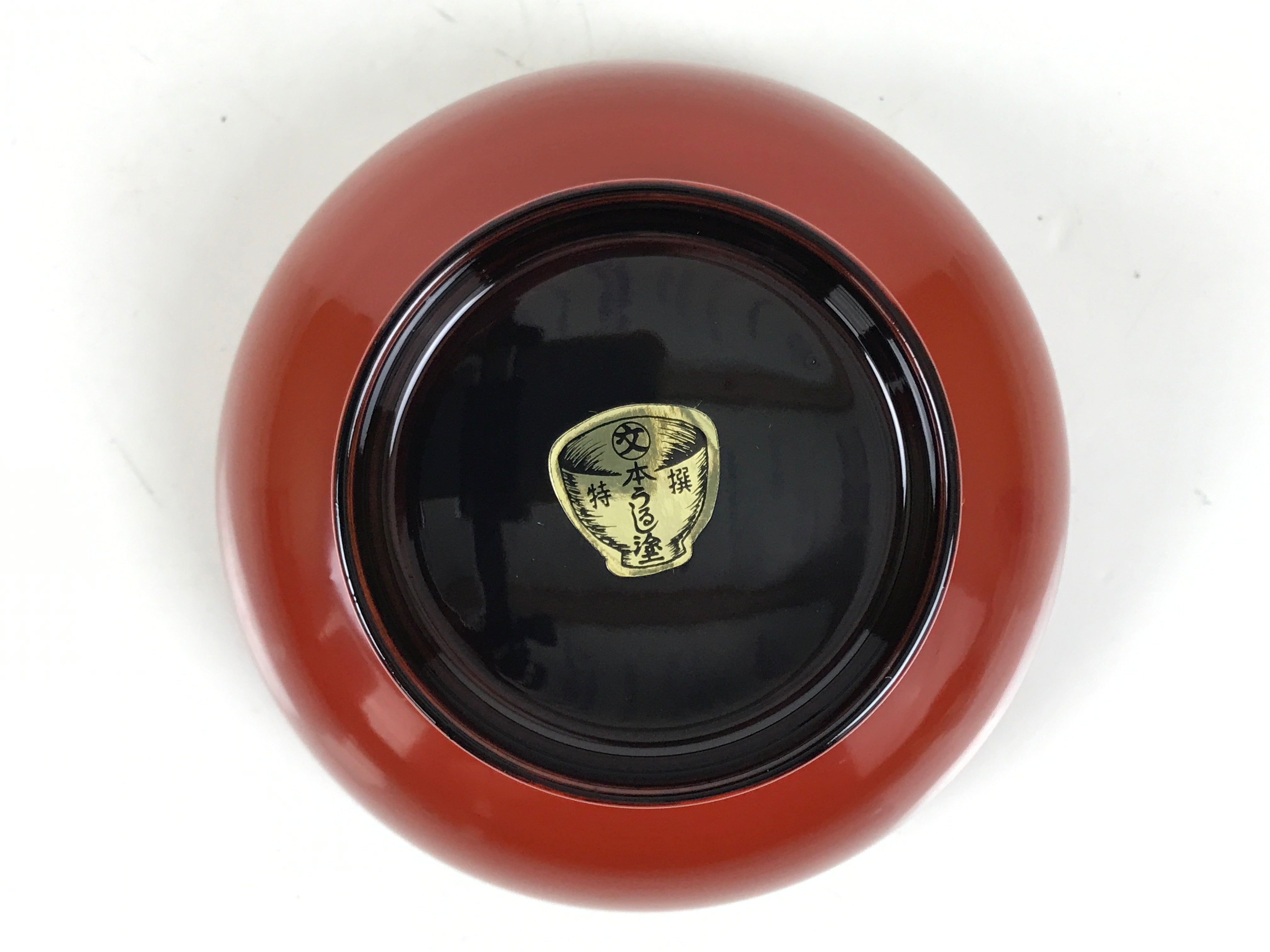 Japanese Natural Lacquered Wooden Rice Bowl Owan Vtg Wajima Nuri Red Black LB143