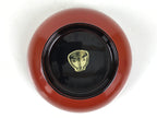 Japanese Natural Lacquered Wooden Rice Bowl Owan Vtg Wajima Nuri Red Black LB143