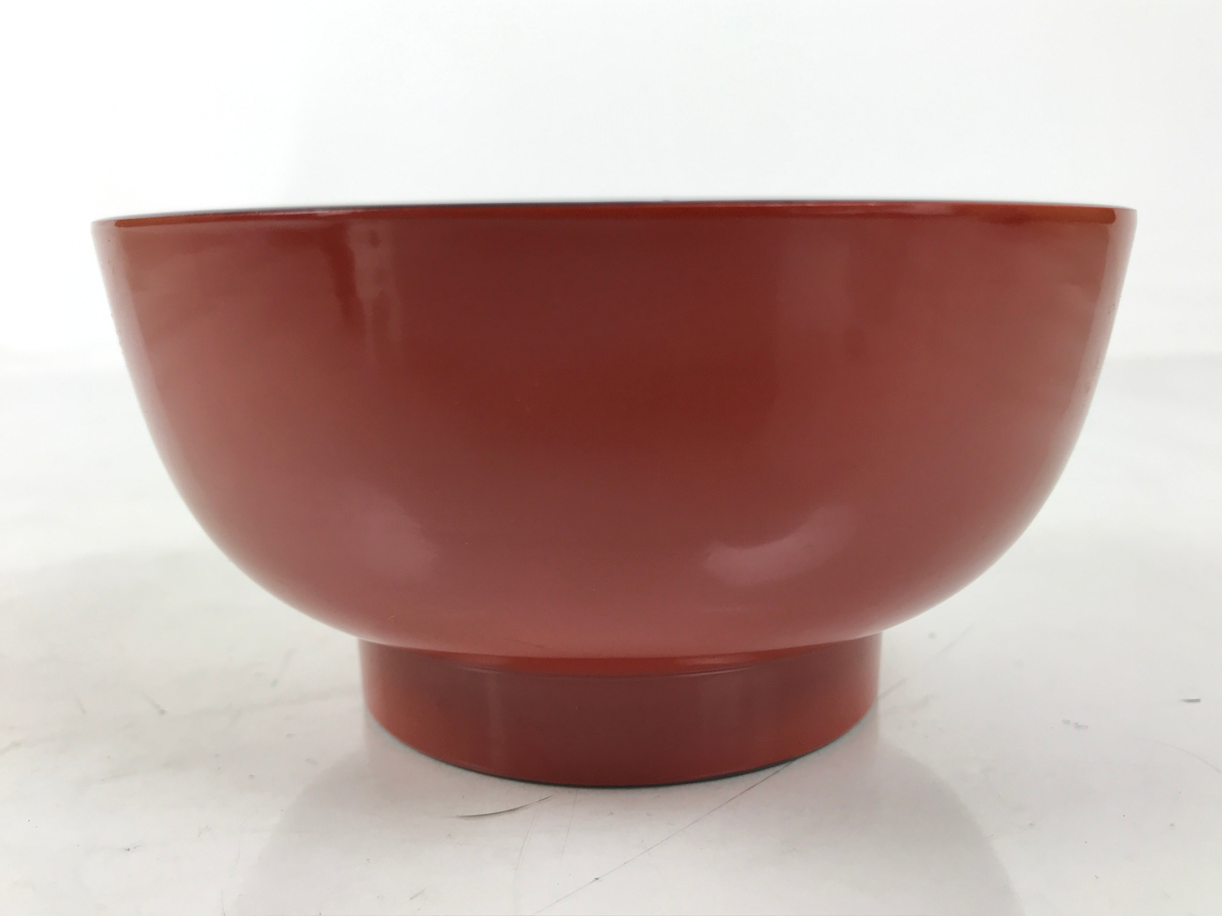 Japanese Natural Lacquered Wooden Rice Bowl Owan Vtg Wajima Nuri Red Black LB144