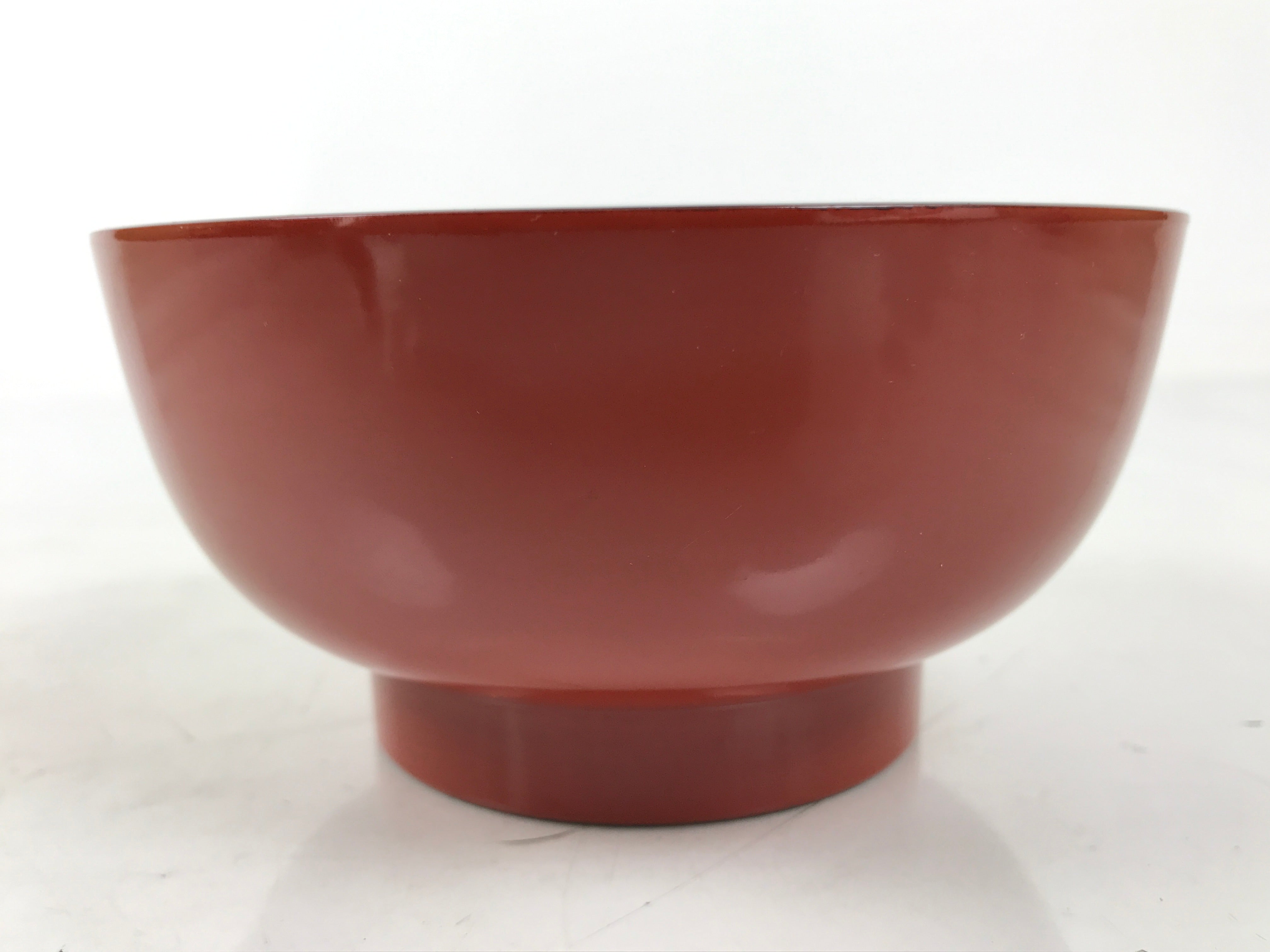 Japanese Natural Lacquered Wooden Rice Bowl Owan Vtg Wajima Nuri Red Black LB144