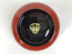 Japanese Natural Lacquered Wooden Rice Bowl Owan Vtg Wajima Nuri Red Black LB144