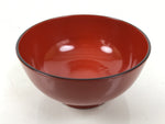 Japanese Natural Lacquered Wooden Rice Bowl Owan Vtg Wajima Nuri Red Black LB145
