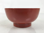 Japanese Natural Lacquered Wooden Rice Bowl Owan Vtg Wajima Nuri Red Black LB145