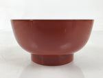 Japanese Natural Lacquered Wooden Rice Bowl Owan Vtg Wajima Nuri Red Black LB145