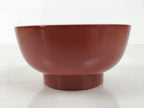 Japanese Natural Lacquered Wooden Rice Bowl Owan Vtg Wajima Nuri Red Black LB145