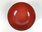 Japanese Natural Lacquered Wooden Rice Bowl Owan Vtg Wajima Nuri Red Black LB145