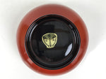 Japanese Natural Lacquered Wooden Rice Bowl Owan Vtg Wajima Nuri Red Black LB145