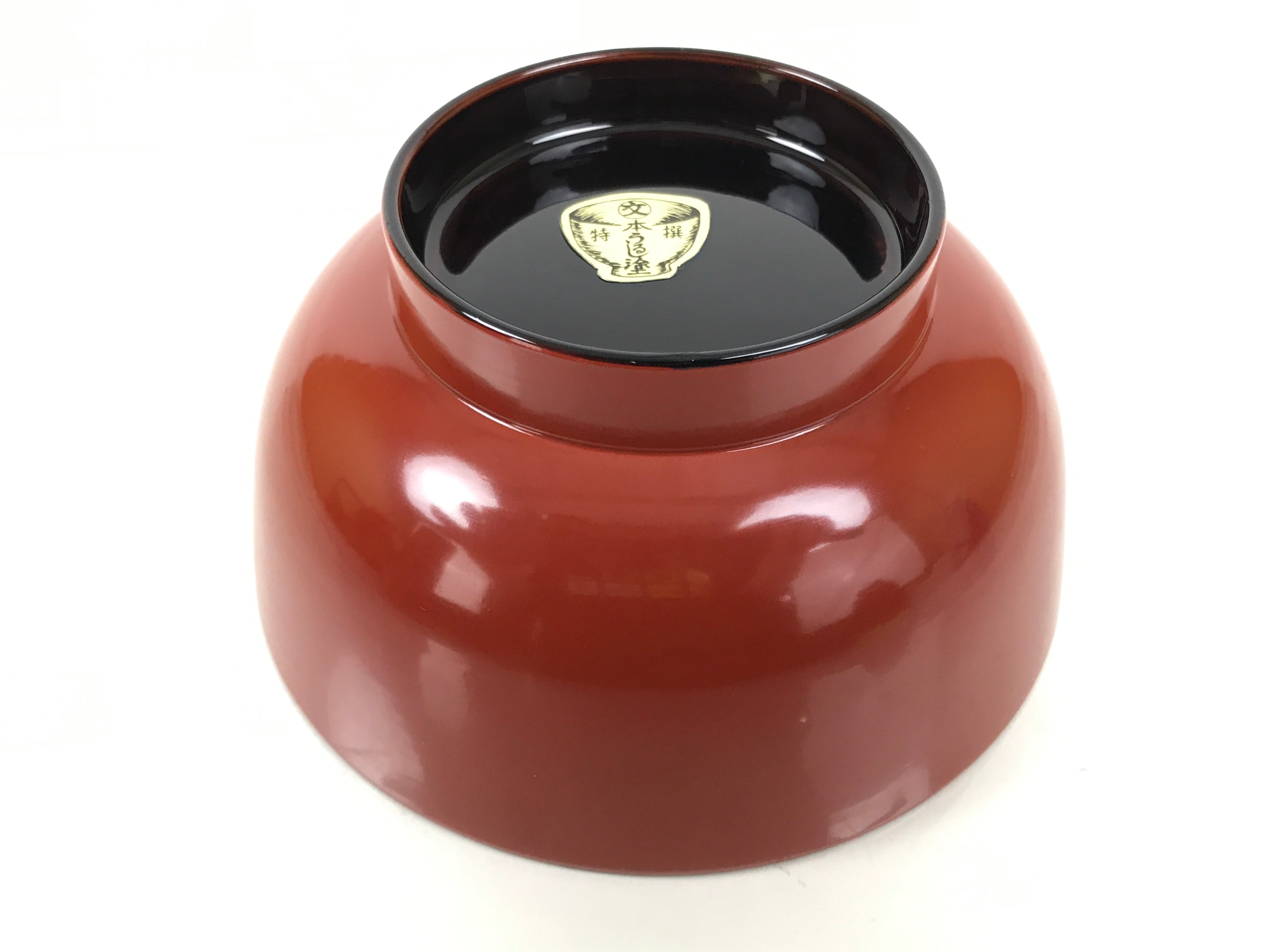 Japanese Natural Lacquered Wooden Rice Bowl Owan Vtg Wajima Nuri Red Black LB145