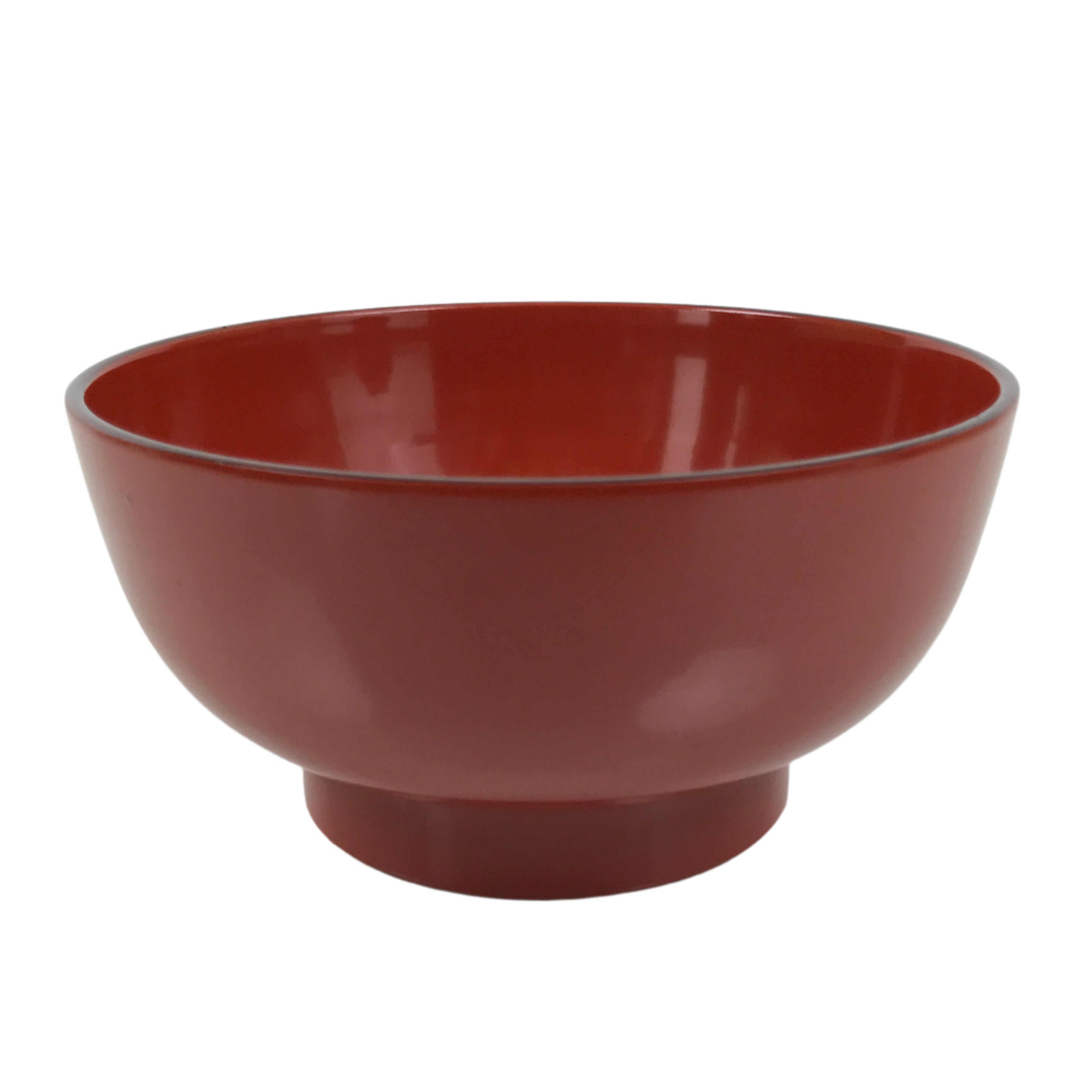 Japanese Natural Lacquered Wooden Rice Bowl Owan Vtg Wajima Nuri Red Black LB145