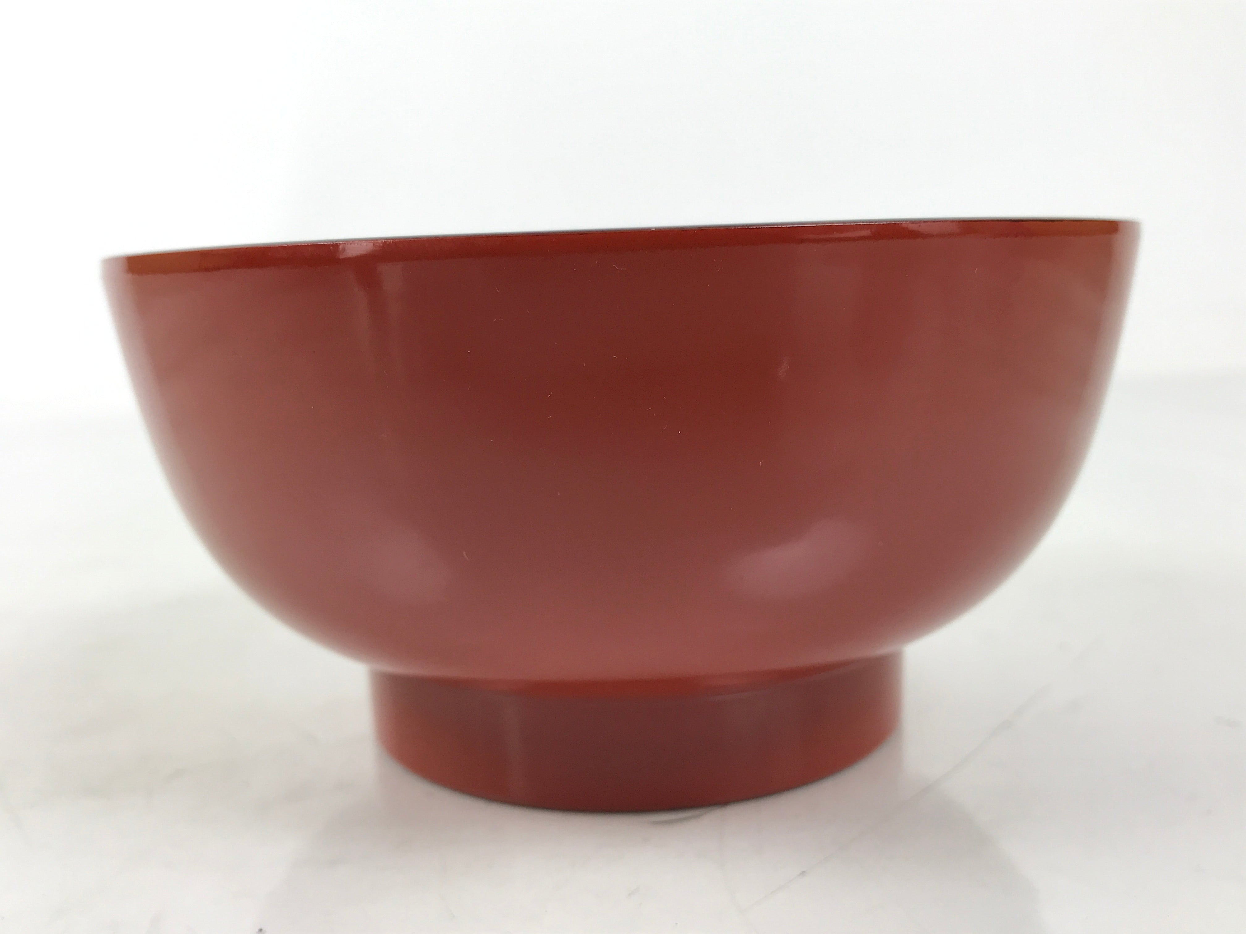 Japanese Natural Lacquered Wooden Rice Bowl Owan Vtg Wajima Nuri Red Black LB146