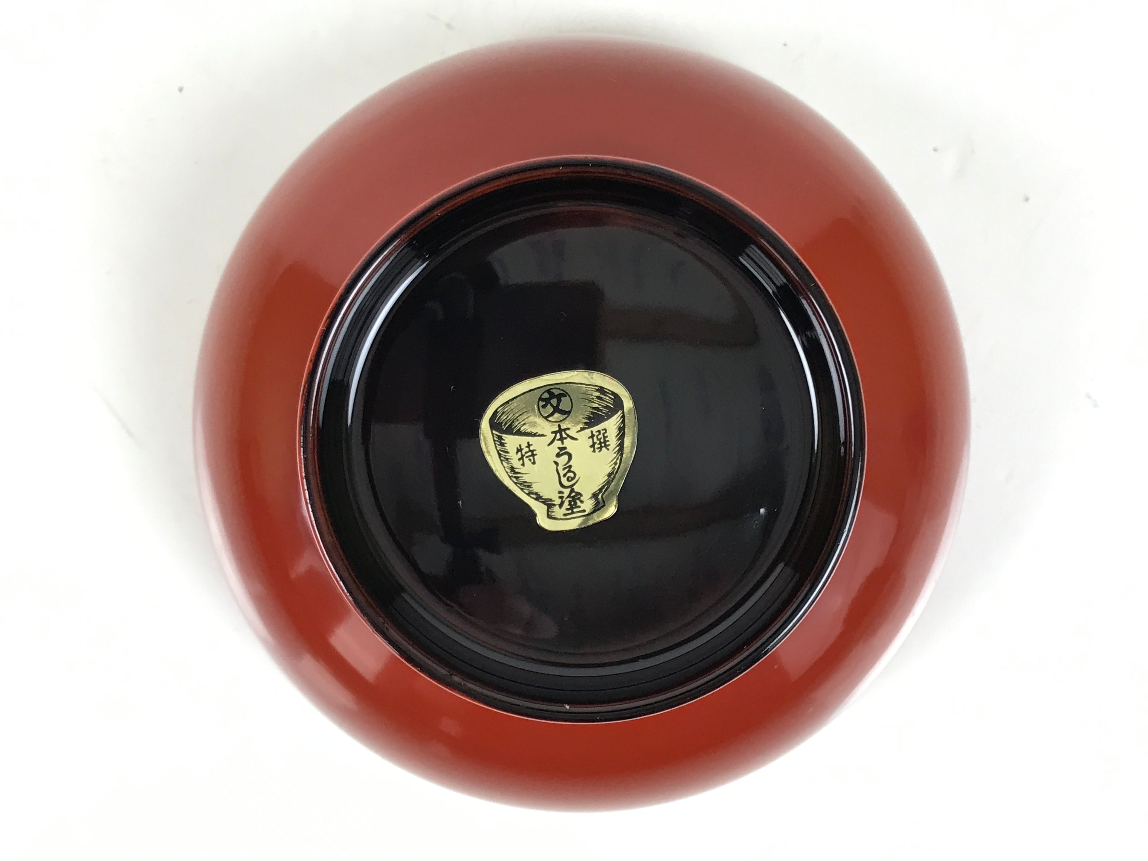 Japanese Natural Lacquered Wooden Rice Bowl Owan Vtg Wajima Nuri Red Black LB146