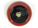 Japanese Natural Lacquered Wooden Rice Bowl Owan Vtg Wajima Nuri Red Black LB146