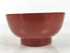 Japanese Natural Lacquered Wooden Rice Bowl Owan Vtg Wajima Nuri Red Black LB147