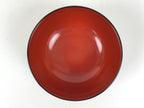 Japanese Natural Lacquered Wooden Rice Bowl Owan Vtg Wajima Nuri Red Black LB147