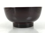 Japanese Natural Lacquered Wooden Rice Bowl Owan Vtg Wajima Nuri Red Brown LB148