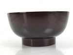 Japanese Natural Lacquered Wooden Rice Bowl Owan Vtg Wajima Nuri Red Brown LB148