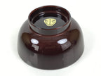 Japanese Natural Lacquered Wooden Rice Bowl Owan Vtg Wajima Nuri Red Brown LB148