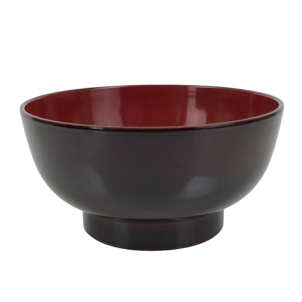Japanese Natural Lacquered Wooden Rice Bowl Owan Vtg Wajima Nuri Red Brown LB148