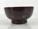 Japanese Natural Lacquered Wooden Rice Bowl Owan Vtg Wajima Nuri Red Brown LB149