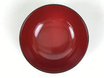 Japanese Natural Lacquered Wooden Rice Bowl Owan Vtg Wajima Nuri Red Brown LB149