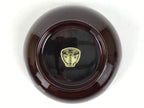 Japanese Natural Lacquered Wooden Rice Bowl Owan Vtg Wajima Nuri Red Brown LB149