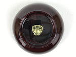 Japanese Natural Lacquered Wooden Rice Bowl Owan Vtg Wajima Nuri Red Brown LB149