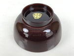 Japanese Natural Lacquered Wooden Rice Bowl Owan Vtg Wajima Nuri Red Brown LB149