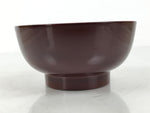 Japanese Natural Lacquered Wooden Rice Bowl Owan Vtg Wajima Nuri Red Brown LB150