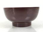 Japanese Natural Lacquered Wooden Rice Bowl Owan Vtg Wajima Nuri Red Brown LB150