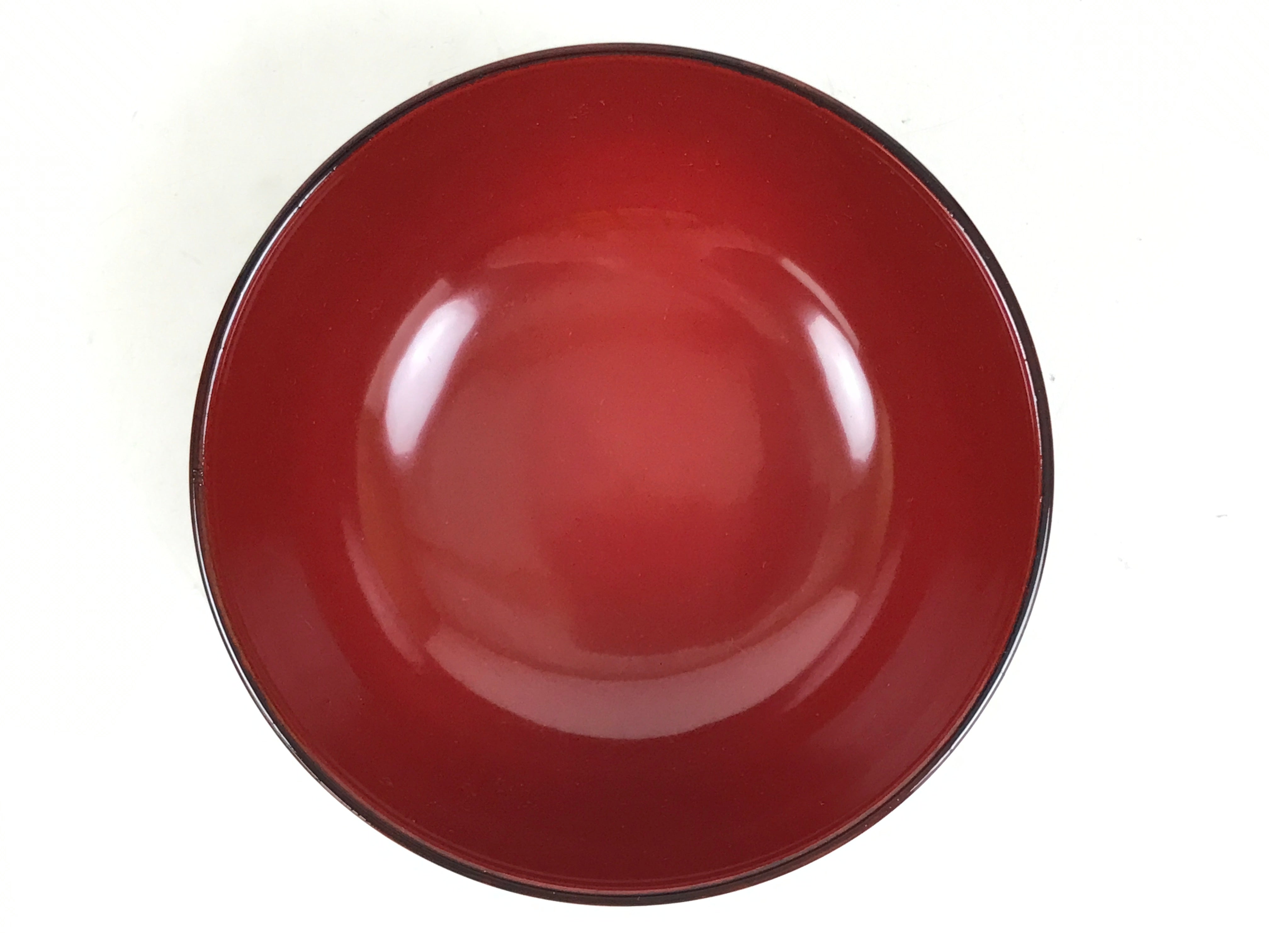 Japanese Natural Lacquered Wooden Rice Bowl Owan Vtg Wajima Nuri Red Brown LB150