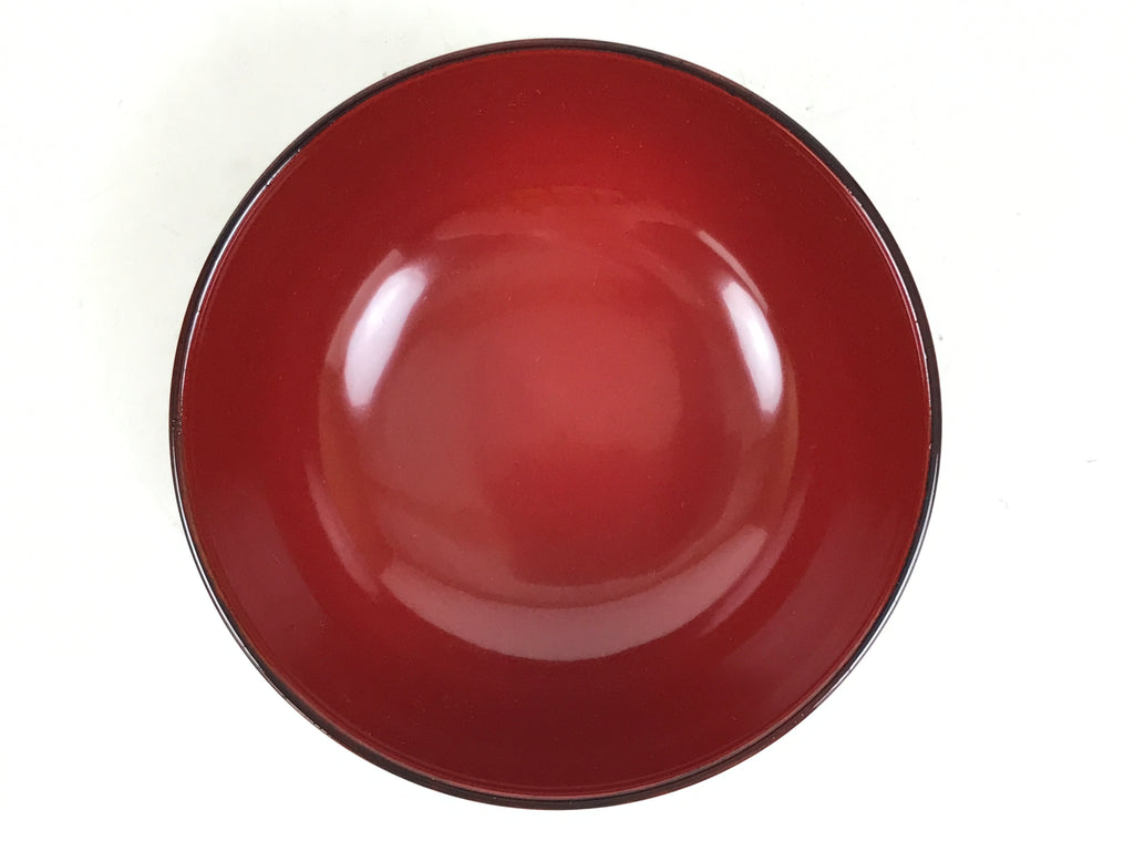 Japanese Natural Lacquered Wooden Rice Bowl Owan Vtg Wajima Nuri Red Brown LB150