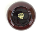 Japanese Natural Lacquered Wooden Rice Bowl Owan Vtg Wajima Nuri Red Brown LB150