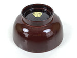 Japanese Natural Lacquered Wooden Rice Bowl Owan Vtg Wajima Nuri Red Brown LB150