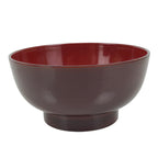 Japanese Natural Lacquered Wooden Rice Bowl Owan Vtg Wajima Nuri Red Brown LB150