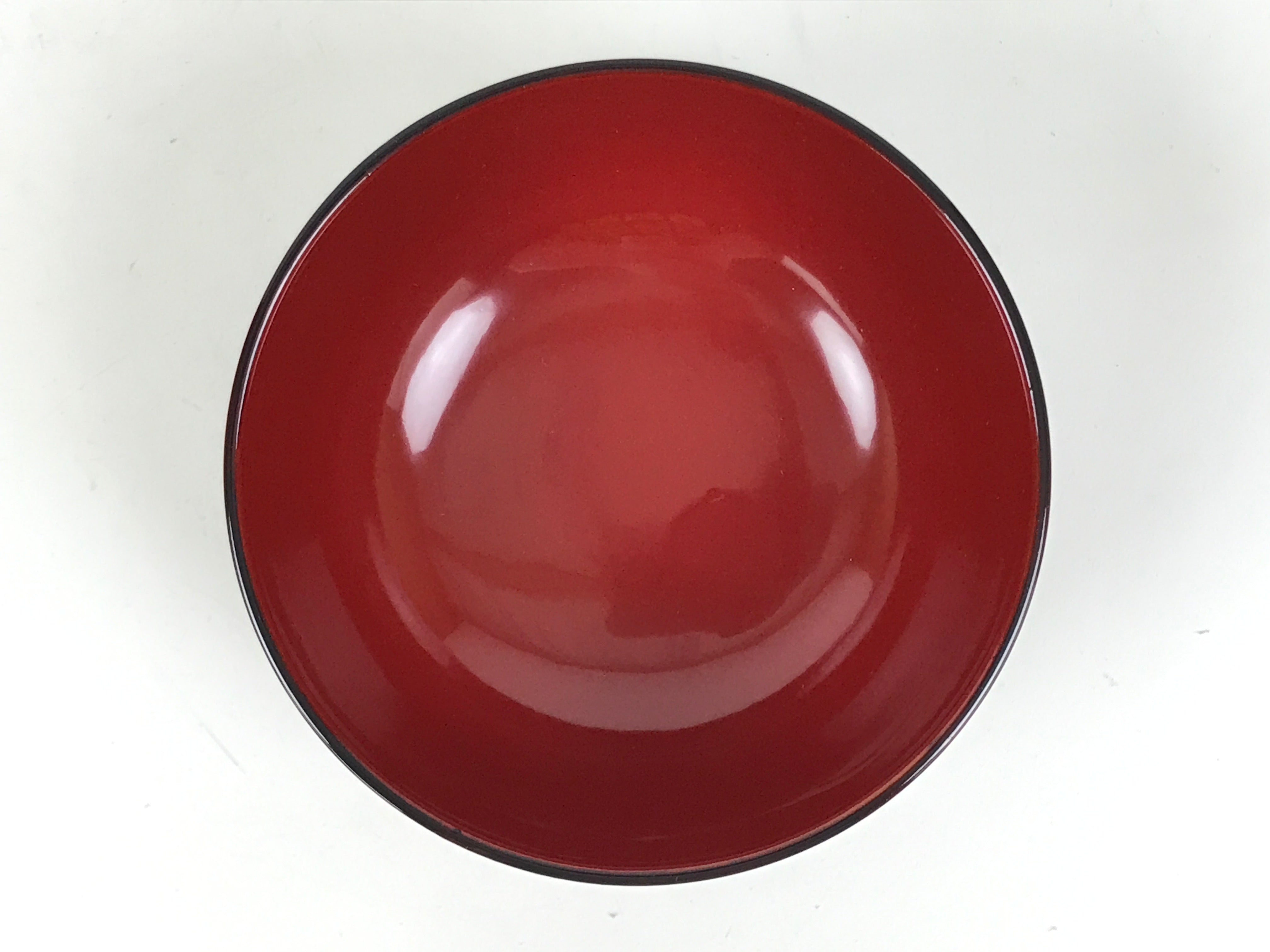 Japanese Natural Lacquered Wooden Rice Bowl Owan Vtg Wajima Nuri Red Brown LB151