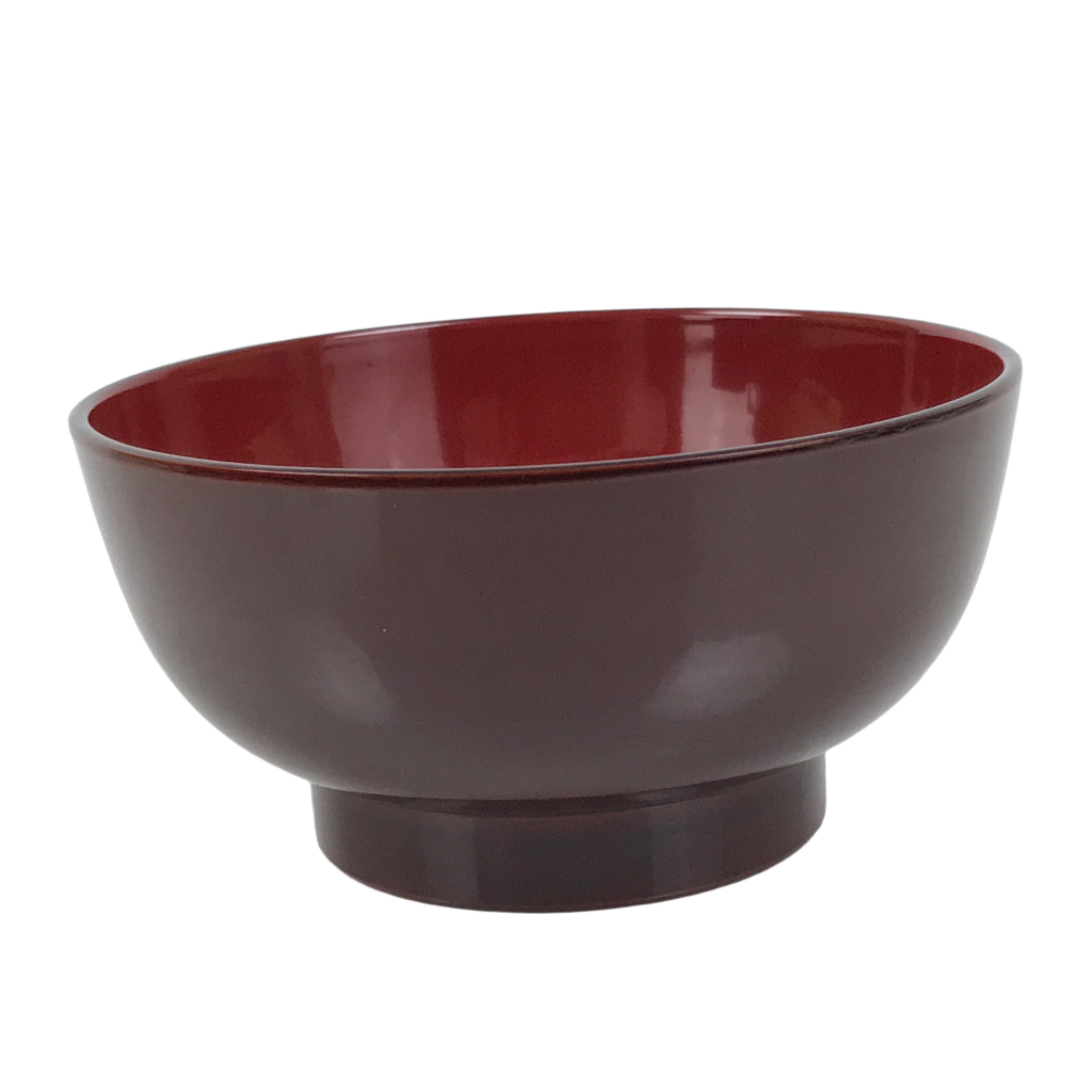 Japanese Natural Lacquered Wooden Rice Bowl Owan Vtg Wajima Nuri Red Brown LB151