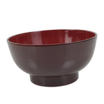 Japanese Natural Lacquered Wooden Rice Bowl Owan Vtg Wajima Nuri Red Brown LB151