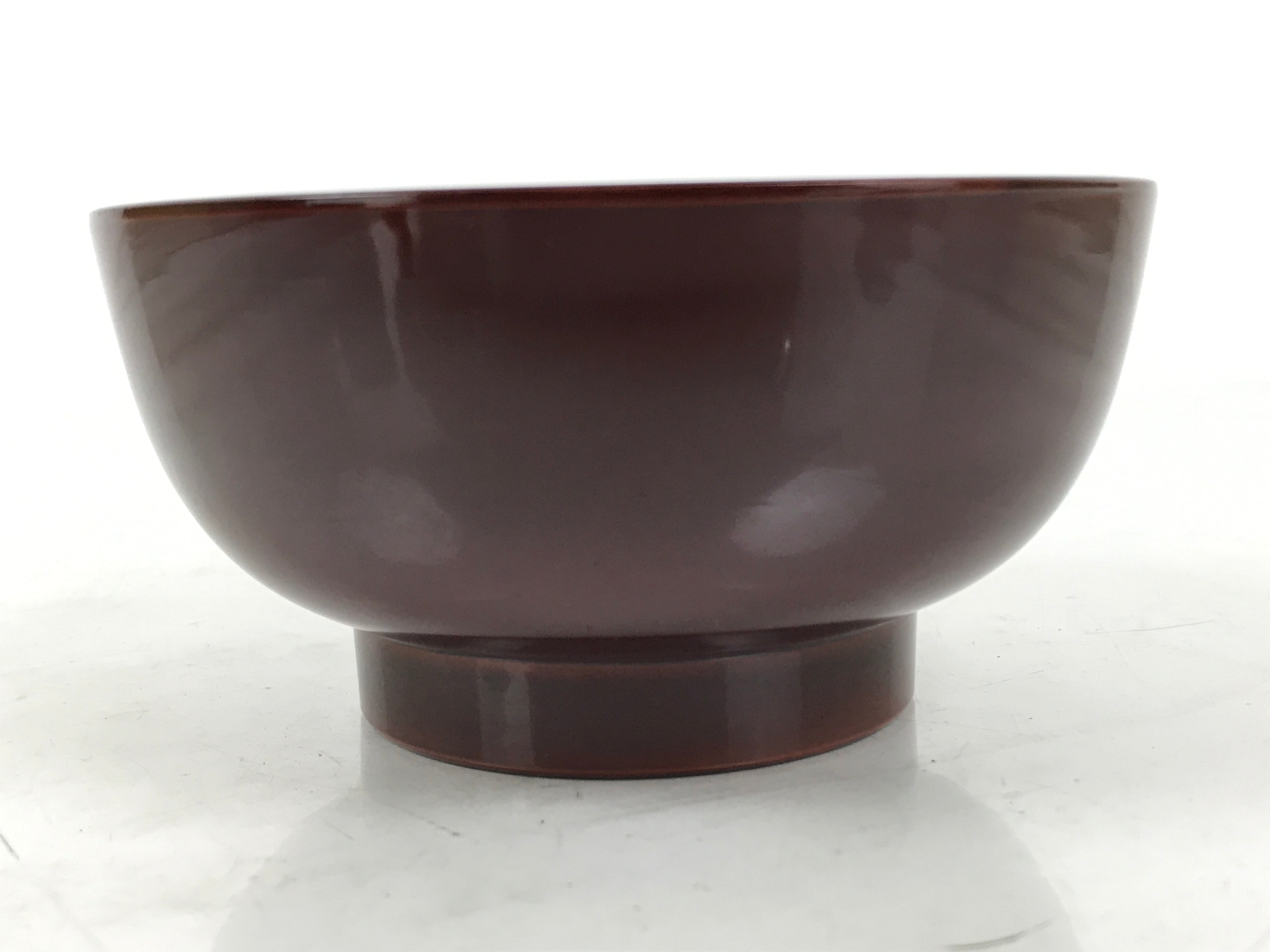 Japanese Natural Lacquered Wooden Rice Bowl Owan Vtg Wajima Nuri Red Brown LB153