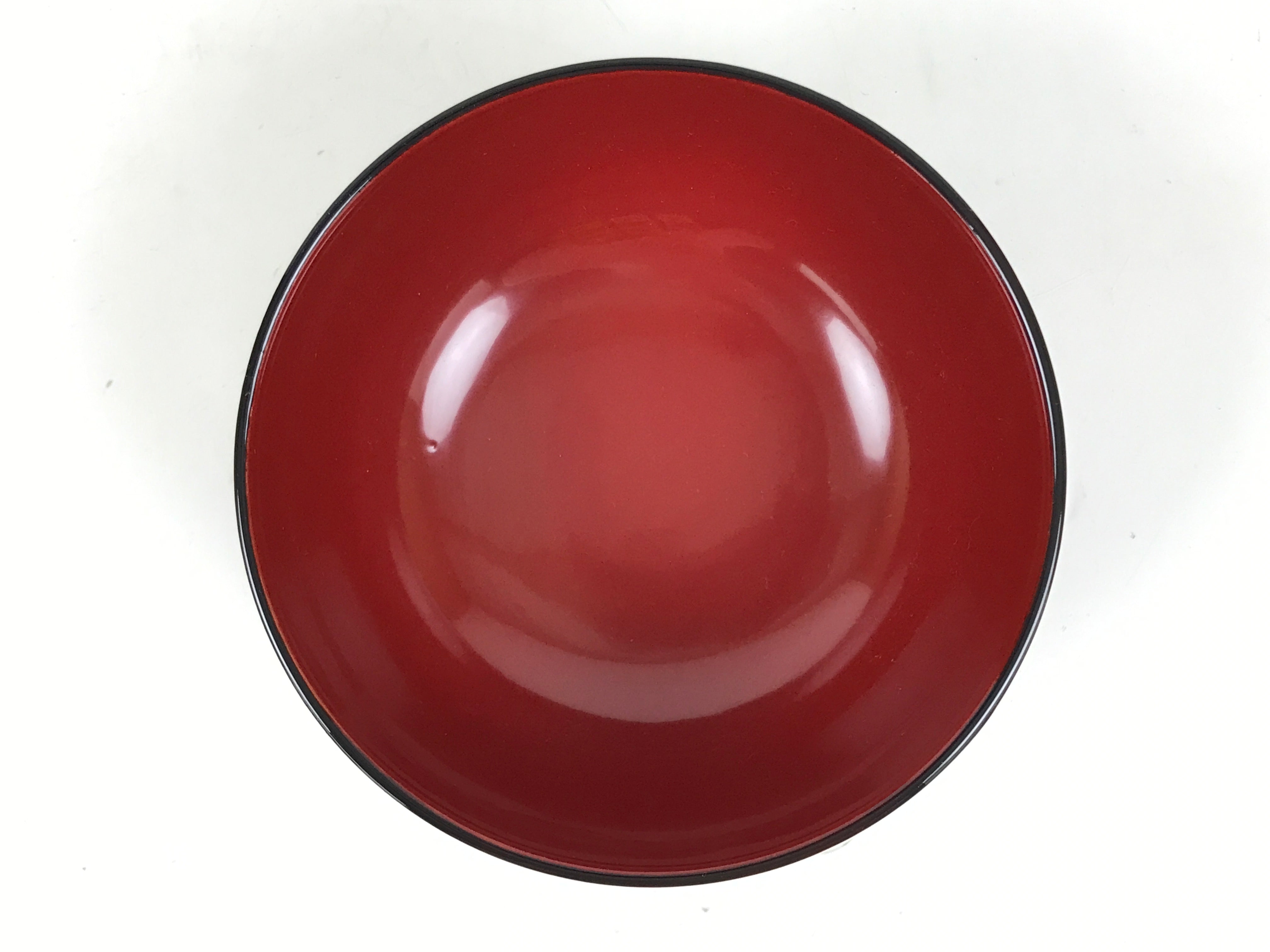 Japanese Natural Lacquered Wooden Rice Bowl Owan Vtg Wajima Nuri Red Brown LB153