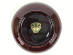Japanese Natural Lacquered Wooden Rice Bowl Owan Vtg Wajima Nuri Red Brown LB153