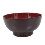 Japanese Natural Lacquered Wooden Rice Bowl Owan Vtg Wajima Nuri Red Brown LB153