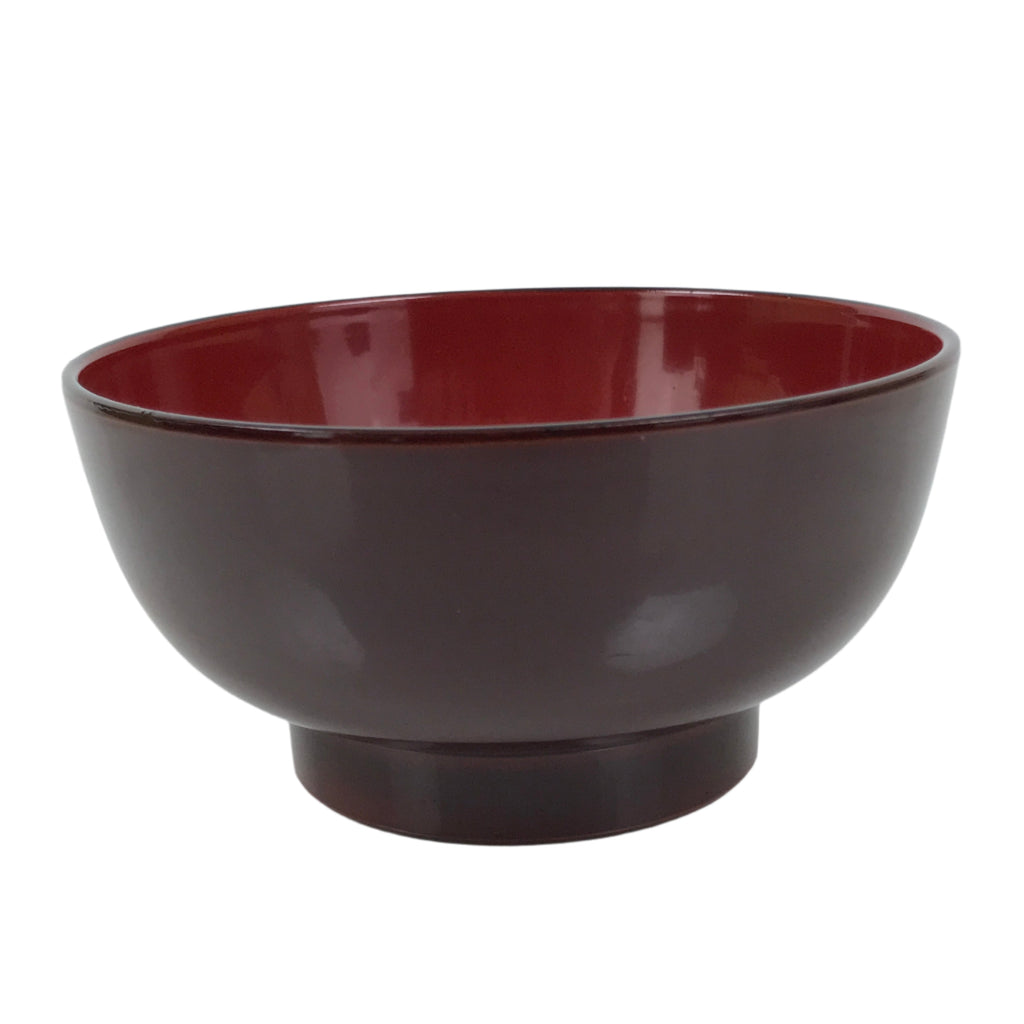 Japanese Natural Lacquered Wooden Rice Bowl Owan Vtg Wajima Nuri Red Brown LB153