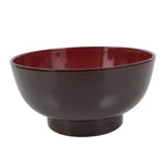 Japanese Natural Lacquered Wooden Rice Bowl Owan Vtg Wajima Nuri Red Brown LB153