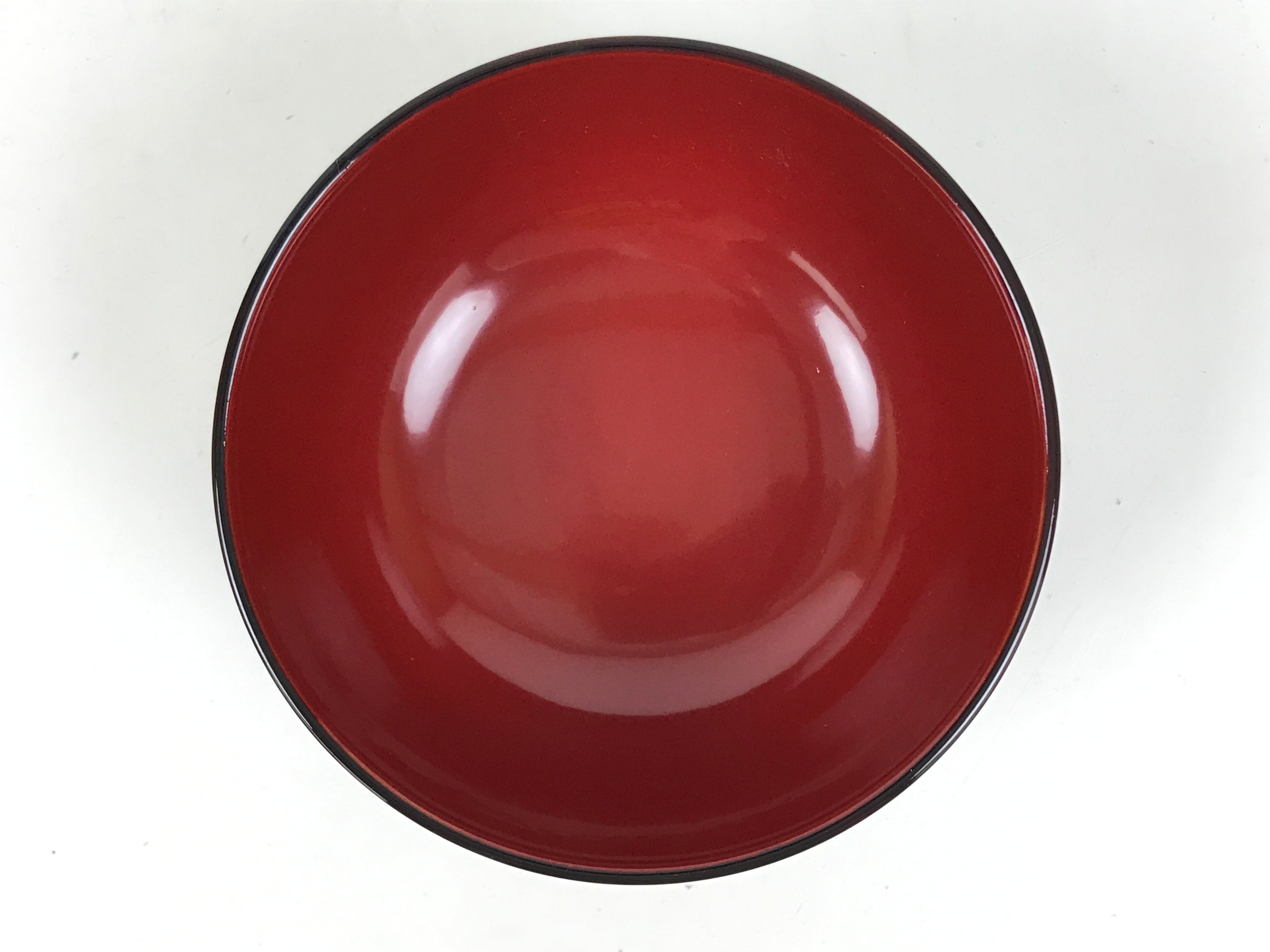 Japanese Natural Lacquered Wooden Rice Bowl Owan Vtg Wajima Nuri Red Brown LB154