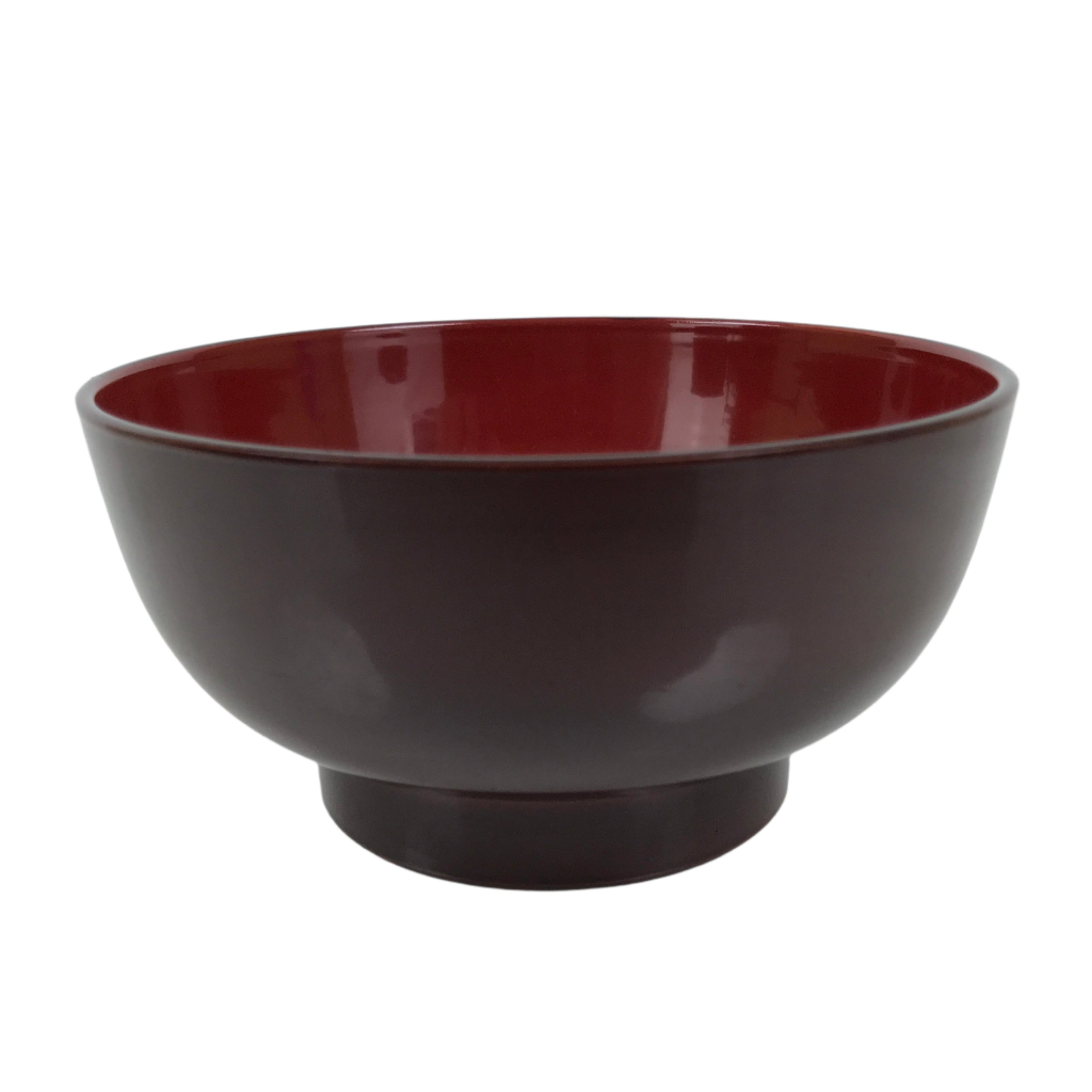 Japanese Natural Lacquered Wooden Rice Bowl Owan Vtg Wajima Nuri Red Brown LB154